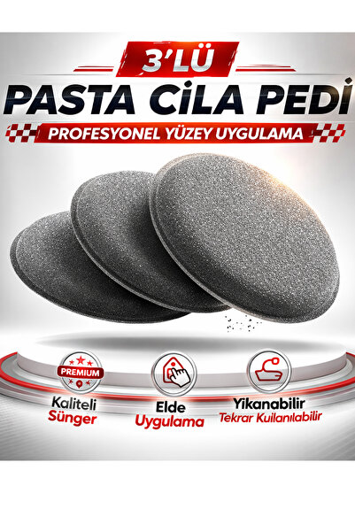 MeyZone Premium Oto Araç 3'Lü Pasta Cila Uygulama Pedi