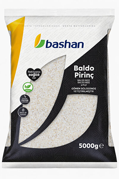 Başhan Gönen Baldo Pirinç 5 KG – İri Taneli, Tane Tane Pişen Premium Kalite