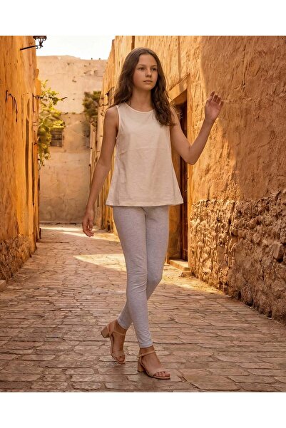 REDTAG Senior Girls Grey Basic Leggings