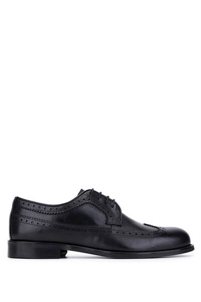 Tamer Tanca Men's Genuine Leather Black Classic Shoes