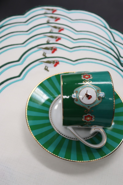 vipceyiz 6-Piece Pip Studio Love Birds Patterned American Service