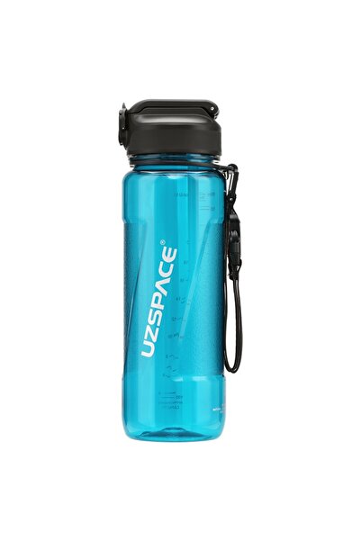Uzspace Stylish Unique bottle with straw 1000 ml 6057 - Cyan
