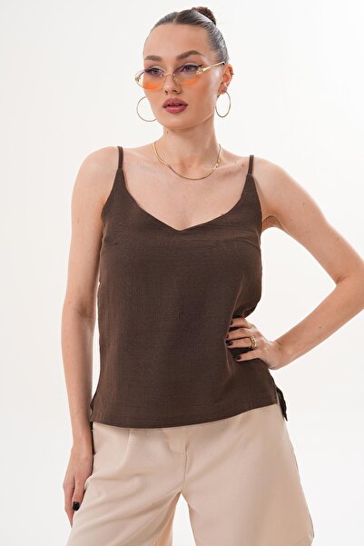 ŞİMAL Women's Rope Strap Muslin Blouse 260001 -