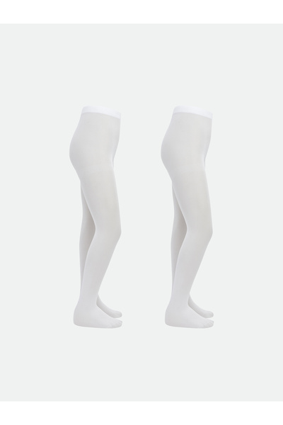 LC Waikiki Basic Fine Knit Girl's Tights 2-Pack