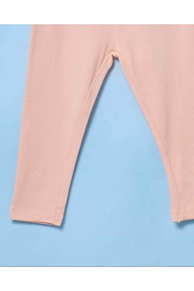 REDTAG Infant Girls Orange Printed Leggings