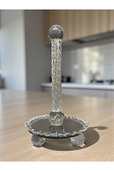 Peramari Decorative Crystal Stone Mirrored Single Towel Holder Napkin Holder ...
