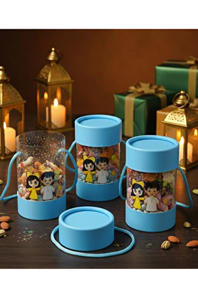 co arma طقم 6 علب توزيعات العيد ,صغيره 9*5.5 سم بمتانة وجودة عالية لون ازرق