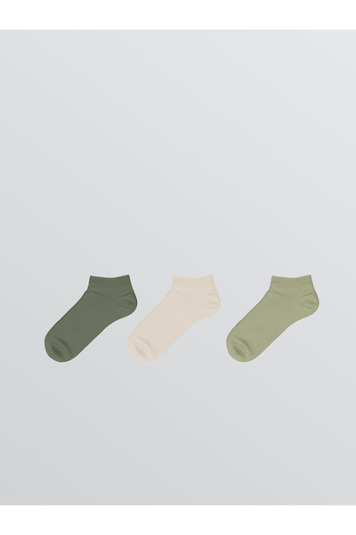 LC Waikiki جوارب نسائية مسطحة للكاحل - طقم من 3 قطع