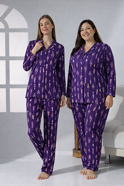 LİKAPA Likapashop Combed Cotton Long Sleeve Pajama Set 001352-04