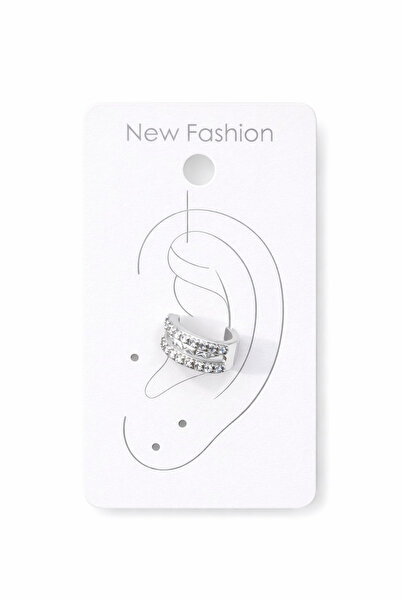 Vipfoni Zircon Stone 3 Row Pronged Cartilage Steel Earrings