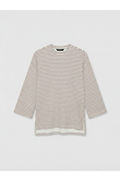 LC Waikiki Giyçık Store Mixed Striped Soft Touch Oversize Women's Tunic