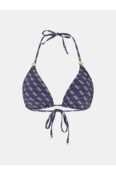 Guess 4G Çıkarılabilir Pedli Üçgen Kadın Lacivert Bikini E6GJ48KCBJ0-P7WY