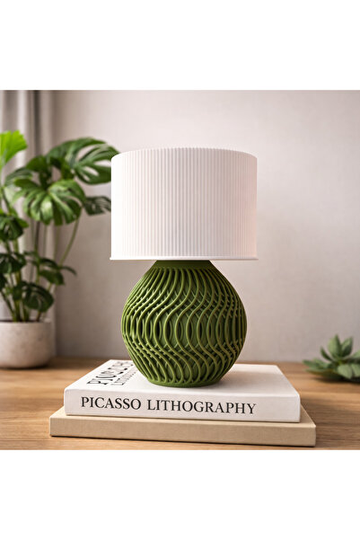 Tasarım Haki yeşili masa lambası 3D