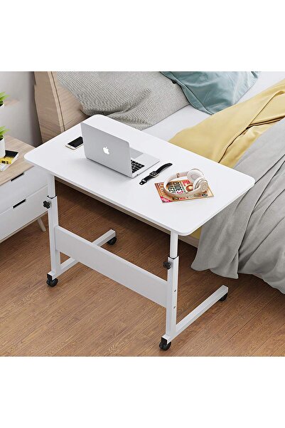 Vivendo Laptop or breakfast table with adjustable height, White