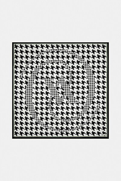 Vakko Twill İpek Eşarp - 27263 - Siyah Yeşil