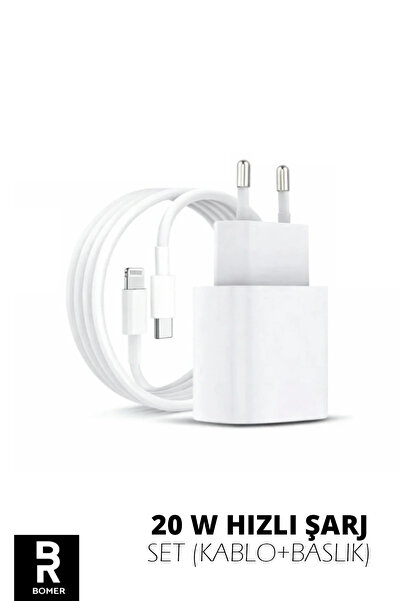 BOMER 20W HIZLI ŞARJ ALETİ SETİ IPHONE 11 12 13 PRO PRO MAX 14 PRO PRO MAX UY...