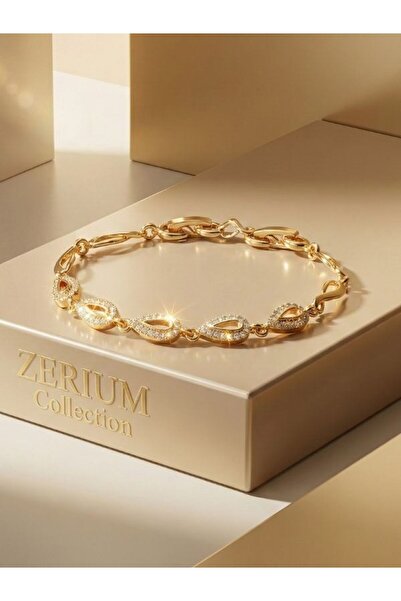 ZERİUM سوار نسائي VIP بتصميم داملا موتيف زيركون بتصميم أنيق