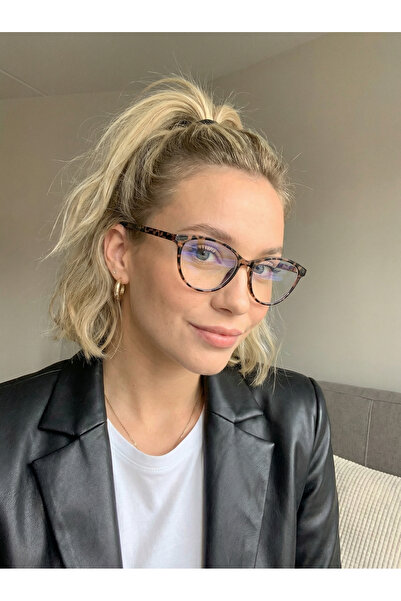 VEGA EYEWEAR Kelny Black Cat Eye Thin Slim Metal Hinged Blue Light Protection...