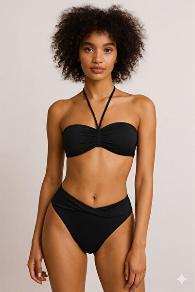 DEEP BEACH Strapless - Twist Bikini Set