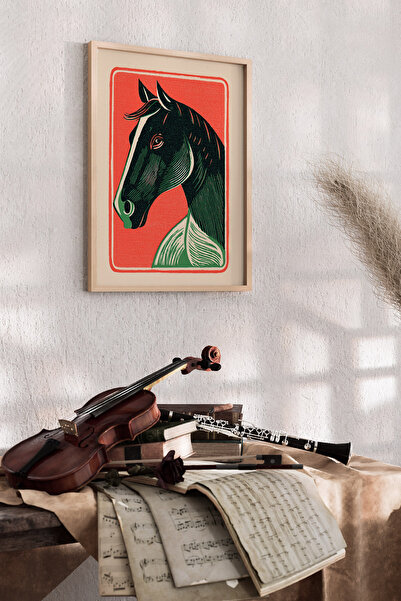 Artiera Εικονογράφηση Μαύρου Αλόγου, Διακοσμητικό Σαλόνι Μοντέρνας Τέχνης - Ζ...