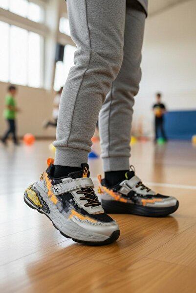 pepino Orthopedic Boys' Grey/Black Comfortable Sports Shoes