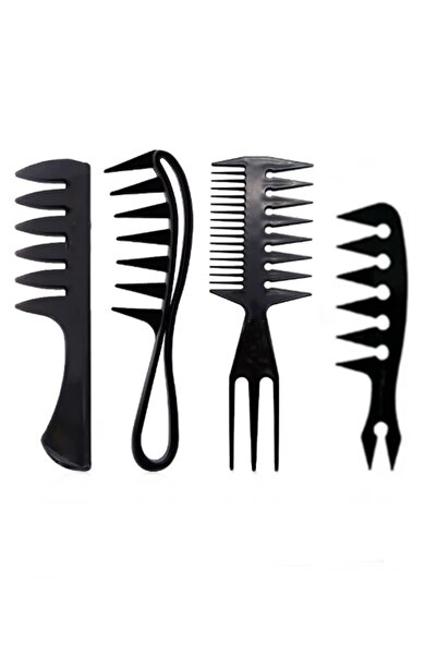 gaman 4-Piece Professional Antistatic Carbon Comb Set 4-Piece Hair Styling an...