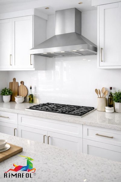 RİMAFOL Glossy White Countertop - Countertop Back Covering Foil 180 Micron 70 cm X 3 Meters