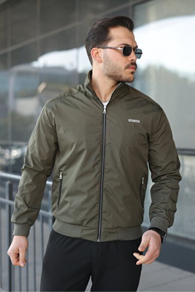 Mero Life Men's Khaki Water and Wind-Resistant Lined Seasonal Coat