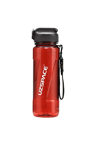 Uzspace Stylish Unique bottle with straw 850 ml 6056 - Red