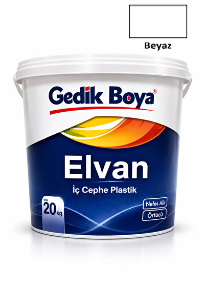 gedik Elvan 20 Kg İç Cephe Plastik Boya | Ekonomik Duvar Boyası, Yüksek Örtüc...