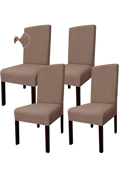 Dotail Set of 4 Granbest chair covers, elastic Jacquard model, 25 x 14 x 6 cm...
