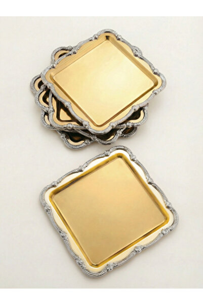 AKSESUAR EVRENİ Daztek Gold 6-Piece Stainless Steel Silver Frame Coffee Prese...