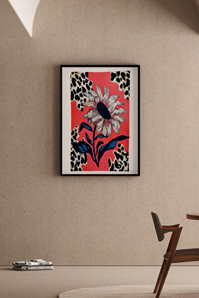 Artiera Εικόνα λουλουδιών ζωγραφισμένη στο χέρι από κοράλλια, δώρο για τη γιο...