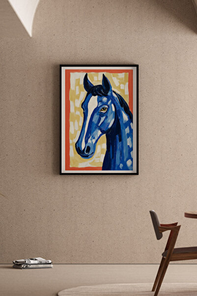 Artiera Ζωγραφική με μπλε τόνους με άλογα, Καλλιτεχνικός Εικονογραφικός Χώρος...