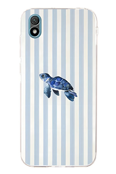 FLAMENKO حافظة هاتف شفافة متوافقة مع هاتف هواوي Y5 2019 بنمط السلحفاة البحرية