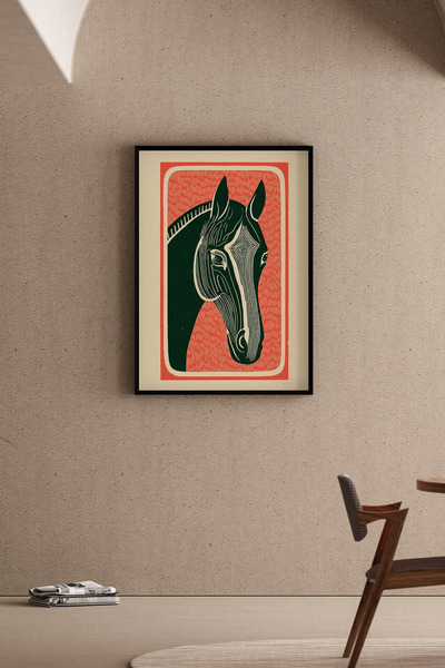 Artiera Γραφικός πίνακας ζωγραφικής με άλογα, Μοντέρνο διακοσμητικό σαλόνι - ...