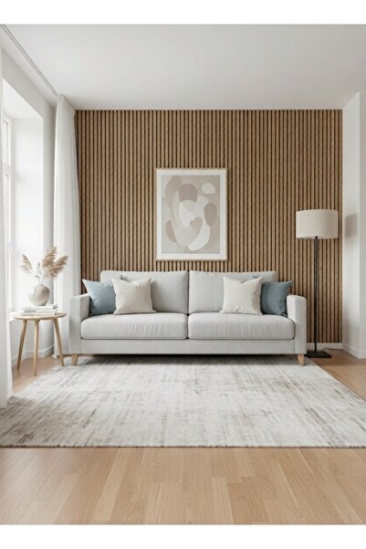 Wooden Factory PVC Polimer 3 Fugalı Duvar Paneli Lambri Dekoratif TV Arkası O...