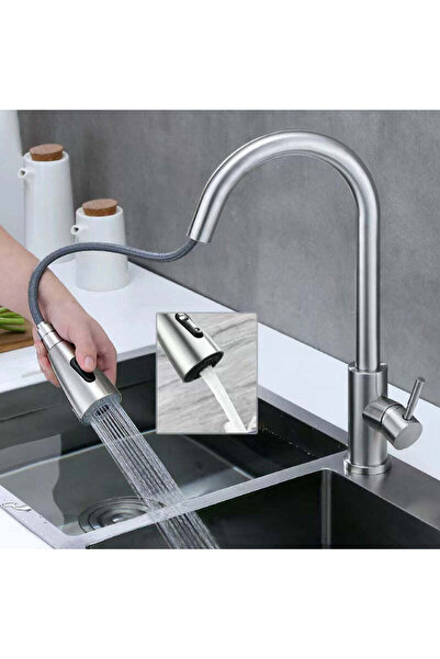 Vivendo Baterie bucatarie cu dus extractibil, rotire 360 grade si 2 moduri de...