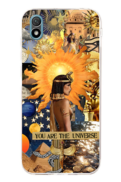 FLAMENKO حافظة هاتف شفافة بنمط كليوباترا متوافقة مع هاتف هواوي Y5 2019