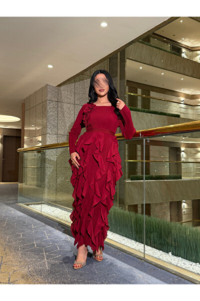 Warazan Mask stretch dress with a waist cut