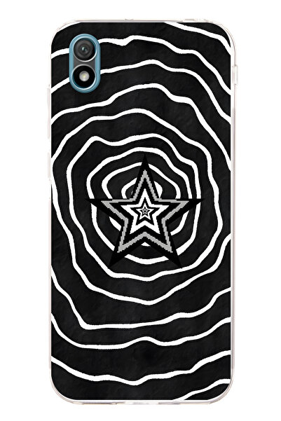 FLAMENKO حافظة هاتف شفافة متوافقة مع هاتف هواوي Y5 2019 باللونين الأسود والأب...