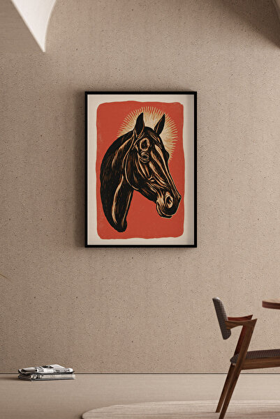 Artiera Εικόνα αλόγου με ηλιακό φως, διακοσμητικός χώρος γραφικής τέχνης - Ζω...