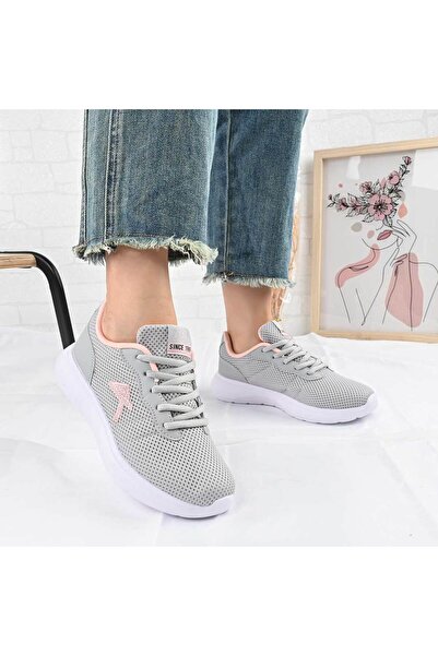 Tmall Pantofi sport pentru femei, Material textil, D1473, Gri