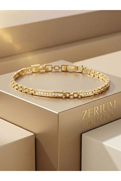 ZERİUM Minimal Zircon Stone Women's Vip Bracelet Luxury Design