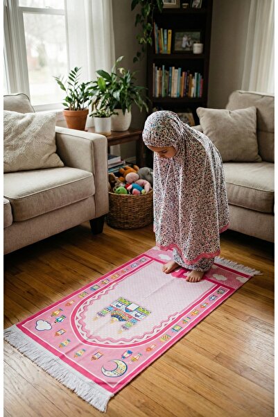 kefilhac Dijital Baskılı Çocuk Seccade Çantalı Namazlık