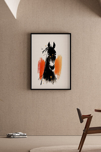 Artiera Εκφραστική ζωγραφική αλόγων με υφή πινέλου, καλλιτεχνικό μοντέρνο σαλ...