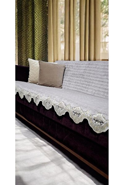 DAHABELLA LUXE HOME Luxury Ultra Soft Lace Sofa Cover 170X210 Non-Slip Emboss...