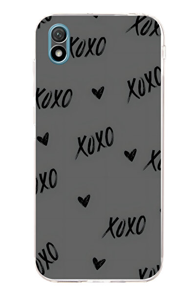 FLAMENKO حافظة هاتف شفافة بنمط XOXO متوافقة مع هاتف هواوي Y5 2019