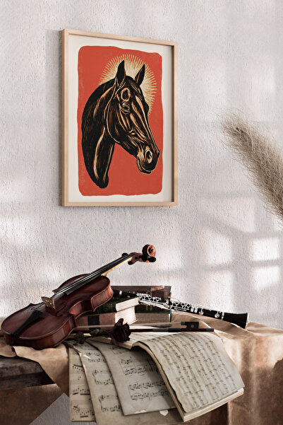 Artiera Εικόνα αλόγου με ηλιακό φως, διακοσμητικός χώρος γραφικής τέχνης - Ζω...