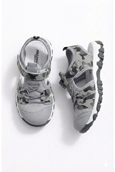 ORELİON Boys' Velcro Sports Summer Sandals Breathable Mesh Fabric Non-Slip So...